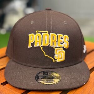 San Diego Padres New Era 9FIFTY Snapback Brown | Flat Brim | OSFM